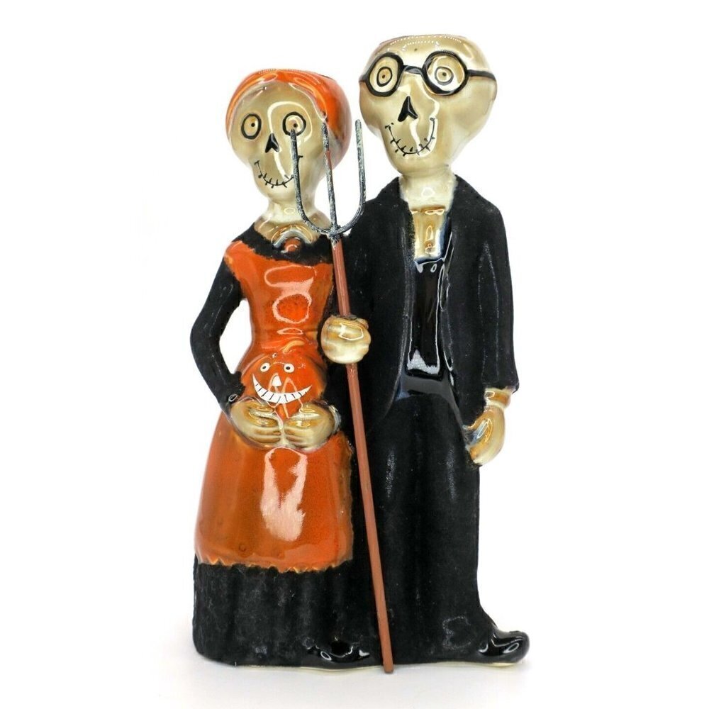 Yankee Candle Boney Bunch Gothic Farmers Taper Holder 2009 Halloween Retired